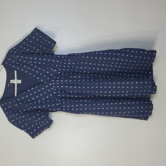 NWT Madewell V-Neck Dolman Sleeve Mini Dress Textured Dot Size Small - Picture 3 of 11